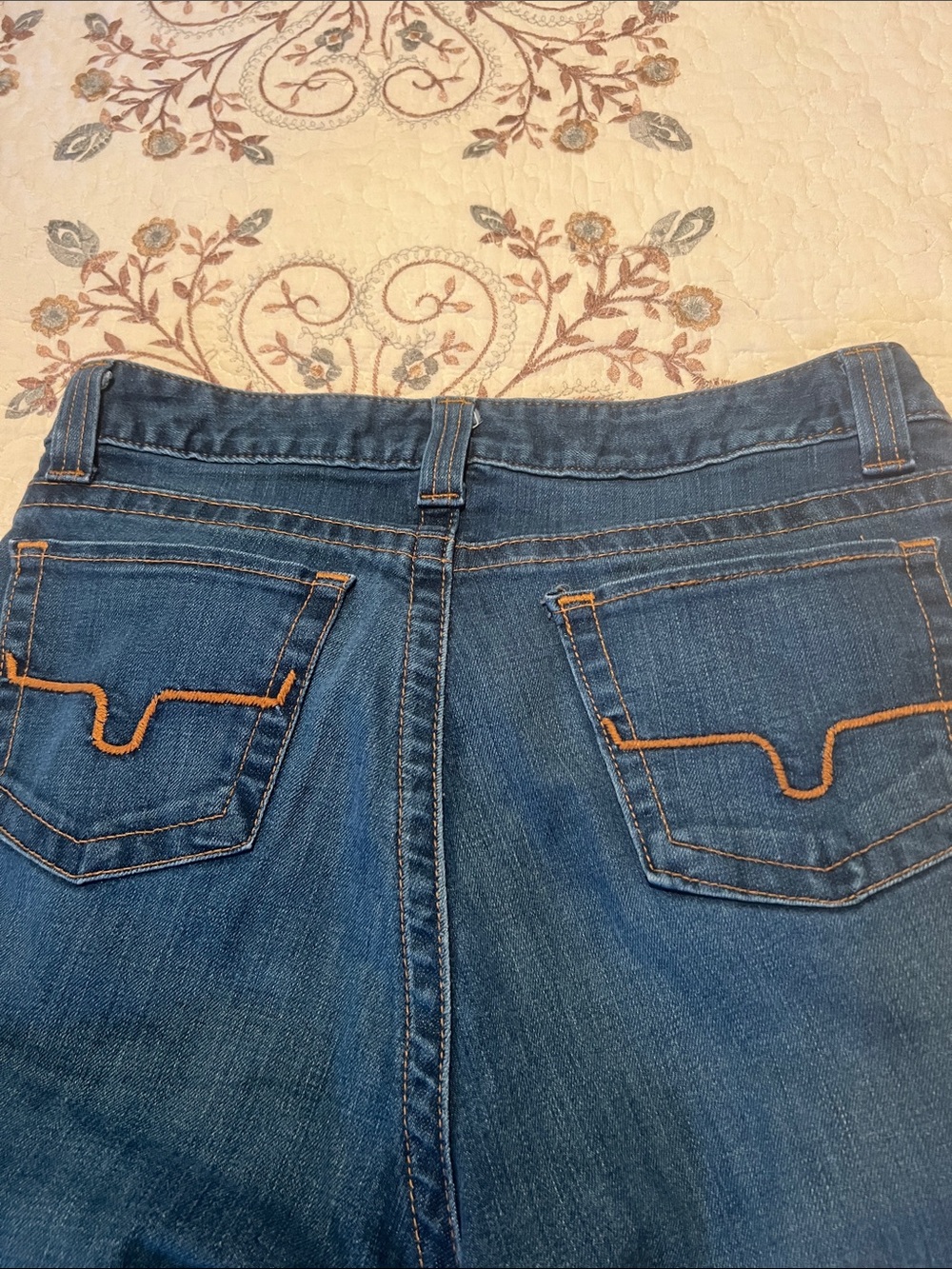 Kimes Ranch Women's Blue Bootcut Jeans with Contrast Stitching.  Betty Seventeen